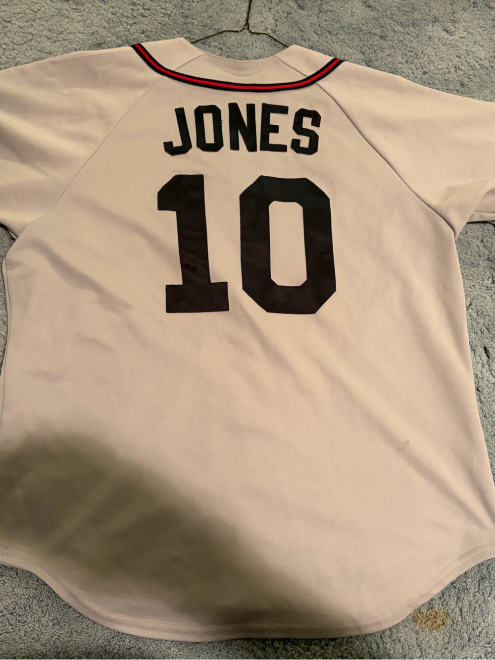 Majestic Atlanta Braves Chipper Jones MLB Baseball Jersey size Large - Picture 5 of 7